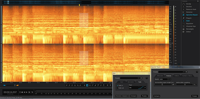 izotope rx-4によるノイズ処理